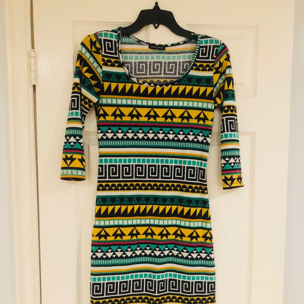 Beautiful geometric- savvy printed dress